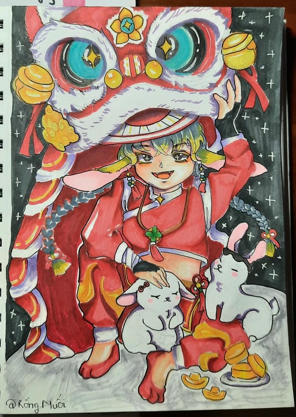 vẽ tranh lễ hội trung thu 2