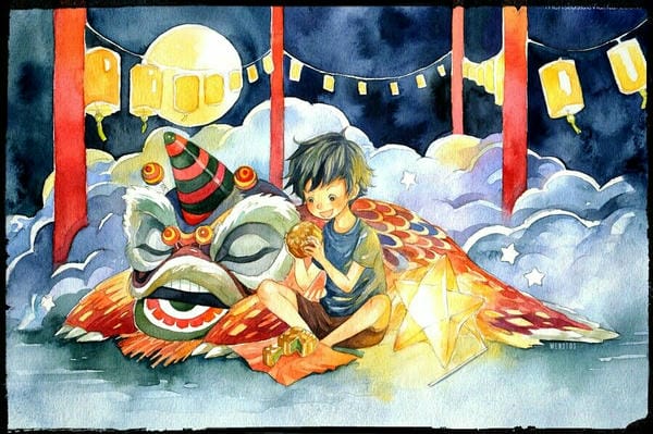 vẽ tranh lễ hội trung thu 21