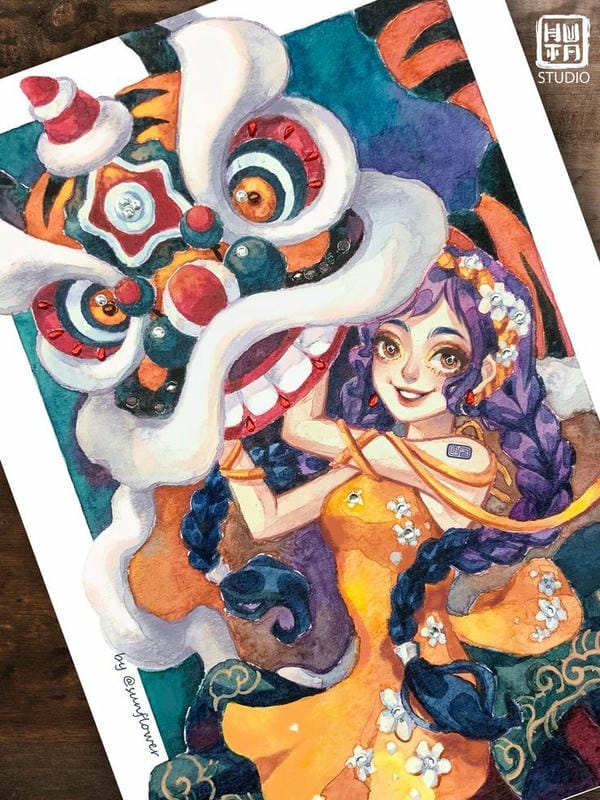 vẽ tranh lễ hội trung thu 23