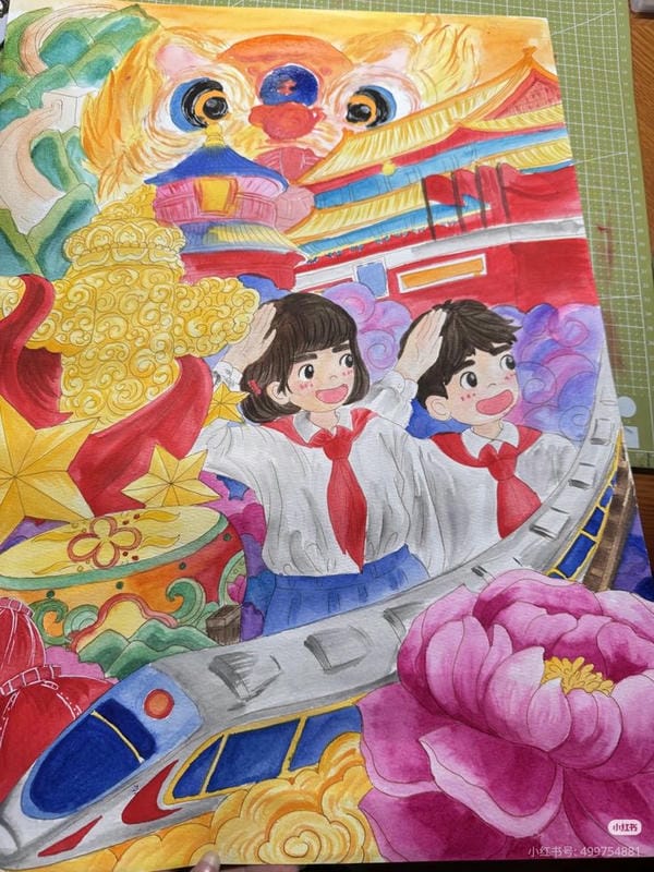 vẽ tranh lễ hội trung thu 24