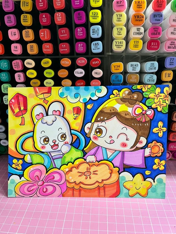 vẽ tranh lễ hội trung thu 27