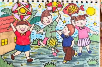197+ Vẽ tranh lễ hội Trung Thu đậm không khí tết đoàn viên
