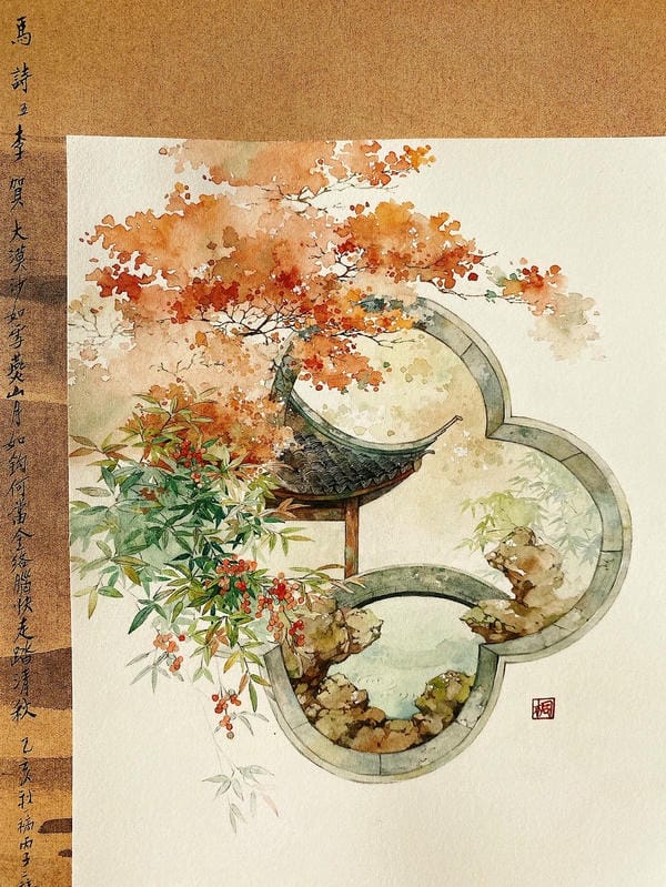 vẽ tranh phong cảnh bằng màu nước​ 17