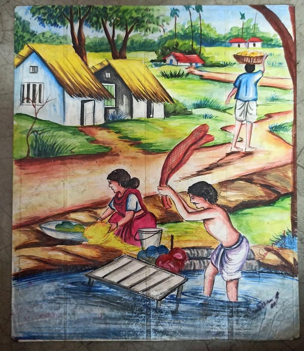 vẽ tranh phong cảnh bằng màu nước​ 2