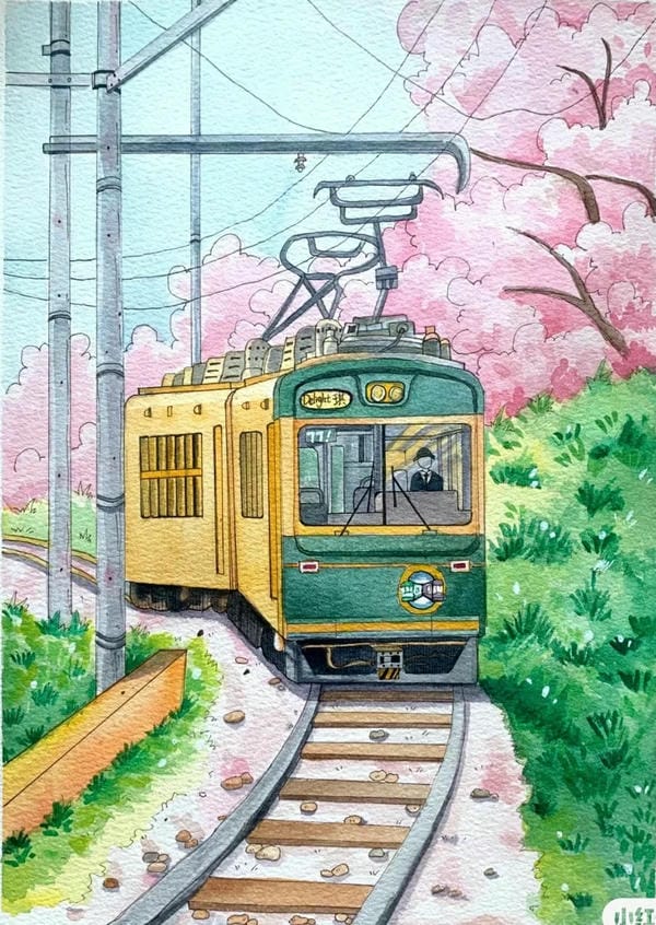 vẽ tranh phong cảnh bằng màu nước​ 22