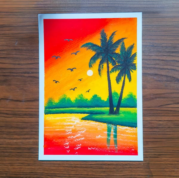 vẽ tranh phong cảnh bằng màu nước​ 5