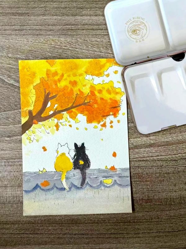 vẽ tranh phong cảnh bằng màu nước​ 7