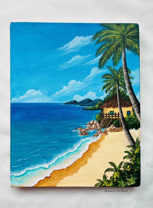 vẽ tranh phong cảnh biển 1