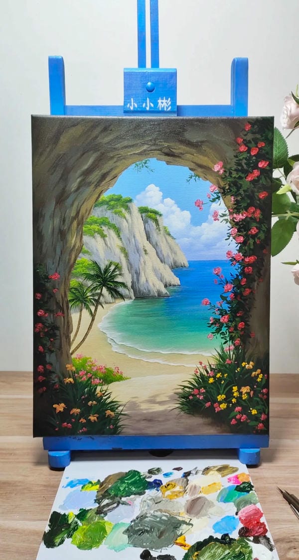 vẽ tranh phong cảnh biển 10