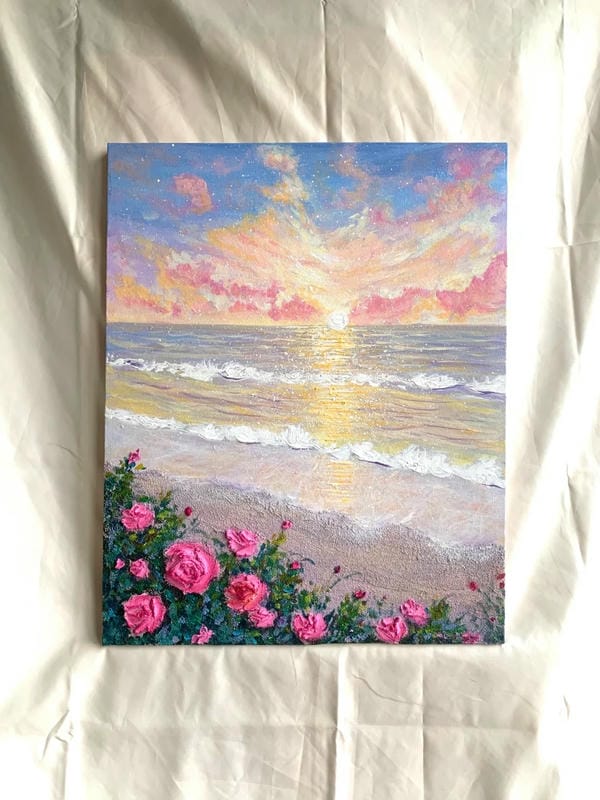 vẽ tranh phong cảnh biển 18