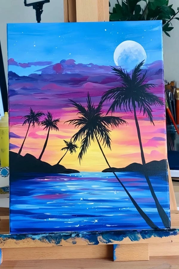 vẽ tranh phong cảnh biển 19