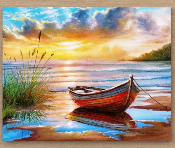 vẽ tranh phong cảnh biển 2