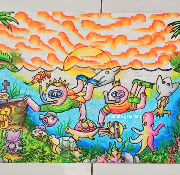 vẽ tranh phong cảnh biển 4