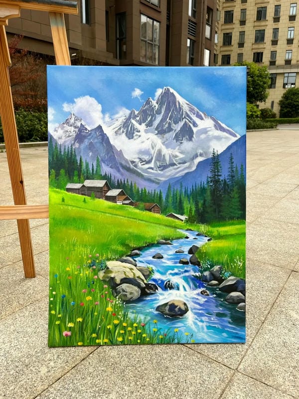 vẽ tranh phong cảnh đồi núi