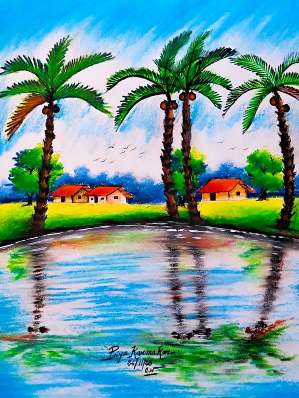 vẽ tranh phong cảnh làng quê 20