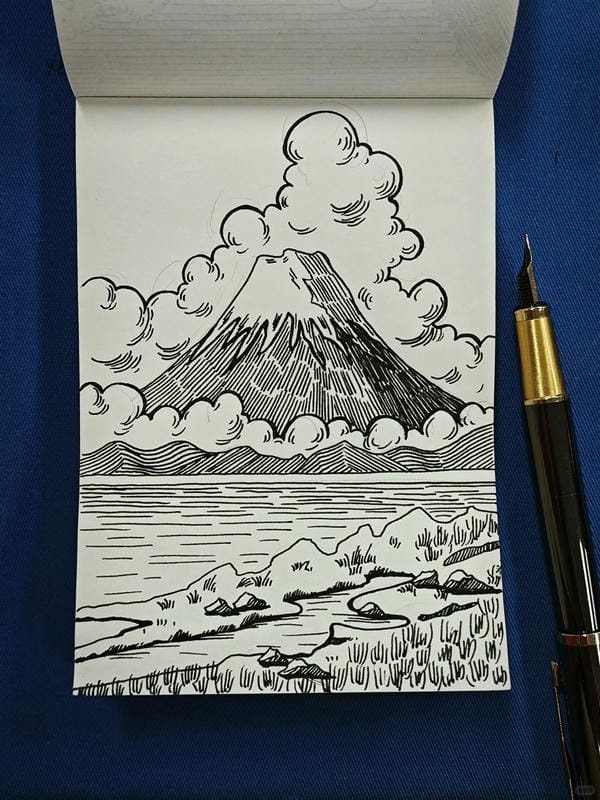 vẽ tranh phong cảnh miền núi