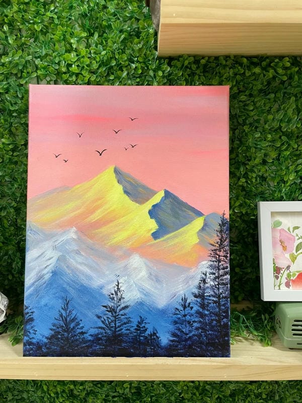 vẽ tranh phong cảnh núi 17