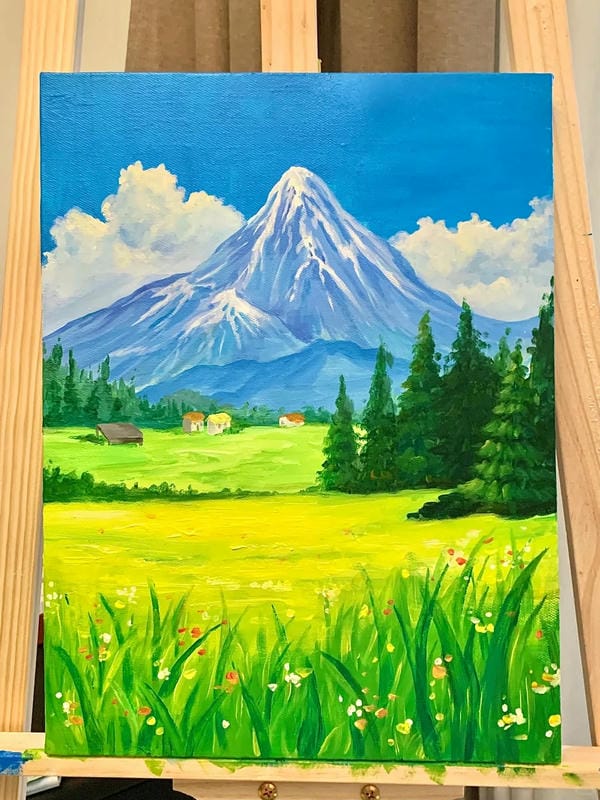 vẽ tranh phong cảnh núi 18