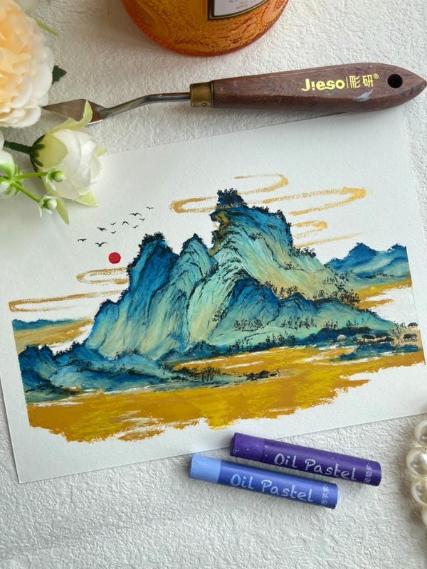 vẽ tranh phong cảnh núi 19