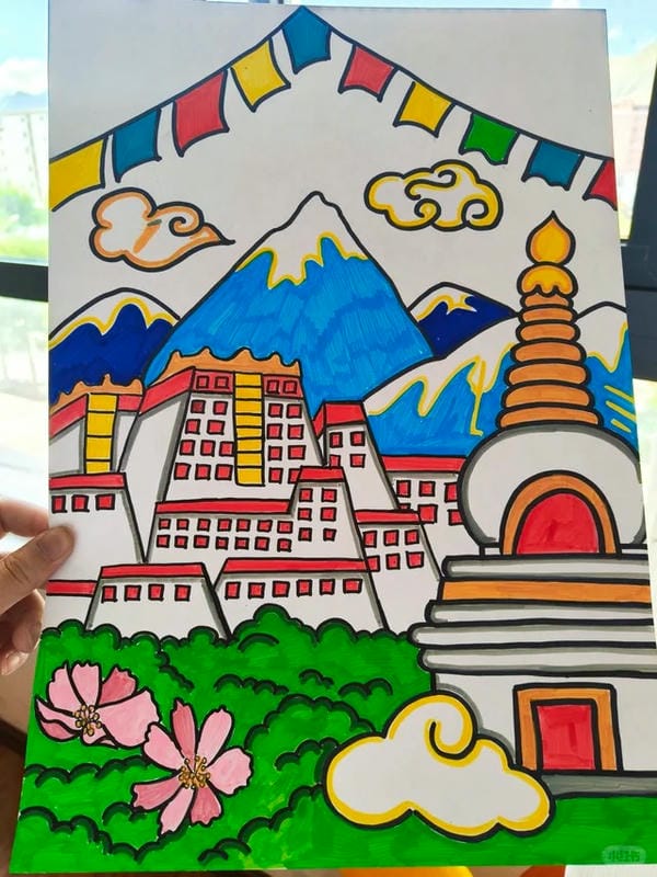 vẽ tranh phong cảnh núi 21