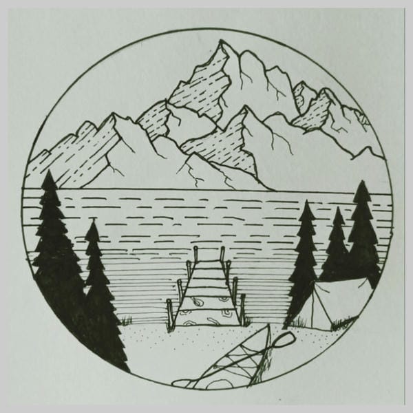 vẽ tranh phong cảnh núi 3