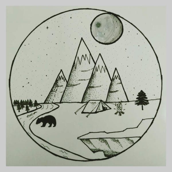 vẽ tranh phong cảnh núi 4