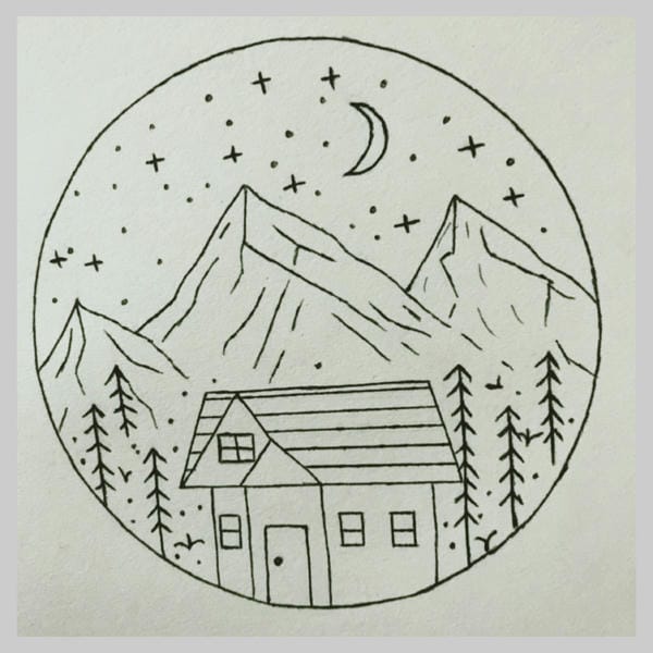 vẽ tranh phong cảnh núi 8