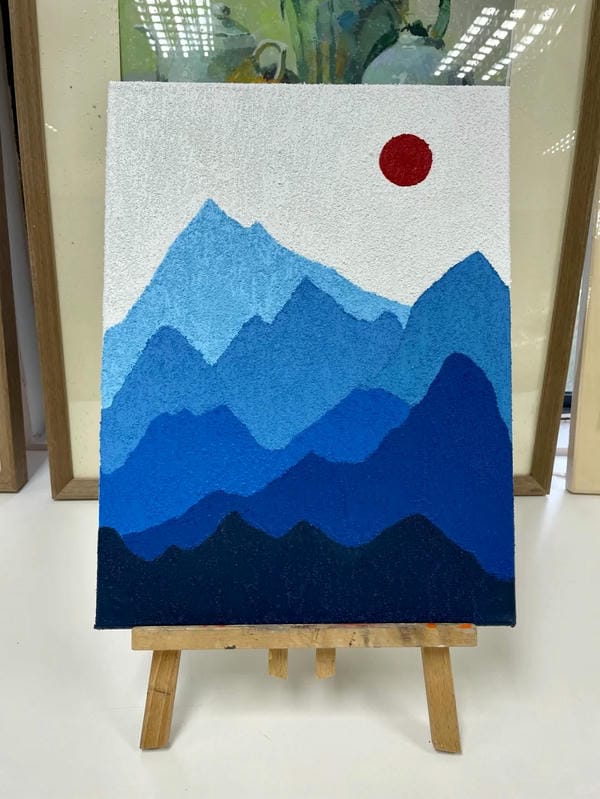 vẽ tranh phong cảnh rừng núi đơn giản