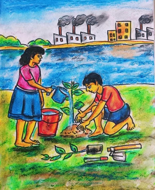 vẽ tranh tuyên truyền bảo vệ môi trường 16