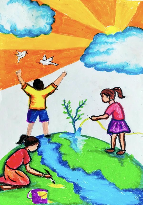 vẽ tranh tuyên truyền bảo vệ môi trường 22