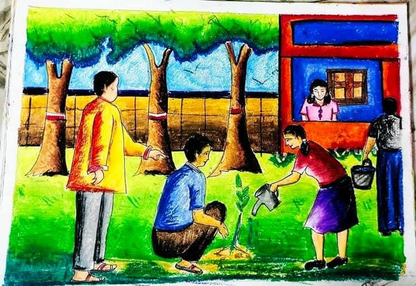 vẽ tranh tuyên truyền bảo vệ môi trường 27