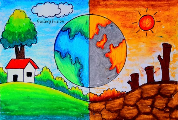 vẽ tranh tuyên truyền bảo vệ môi trường 4