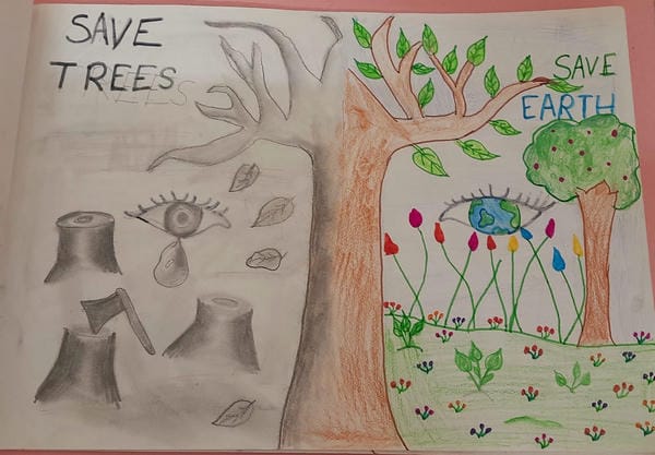 vẽ tranh tuyên truyền bảo vệ môi trường 6
