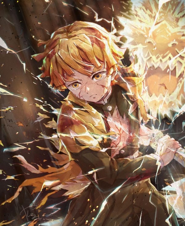 ảnh kimetsu yaiba zenitsu 13