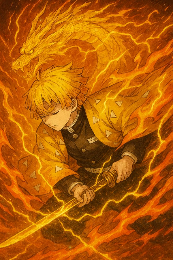 ảnh kimetsu yaiba zenitsu 16