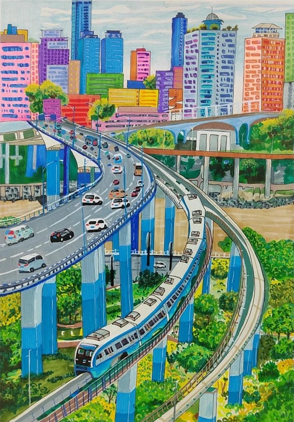 cuộc thi vẽ tranh thành phố xanh tương lai