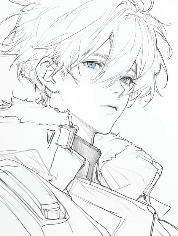 tranh vẽ anime nam 10