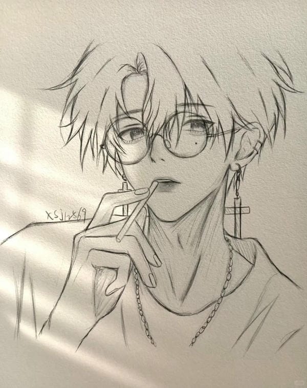 tranh vẽ anime nam 11