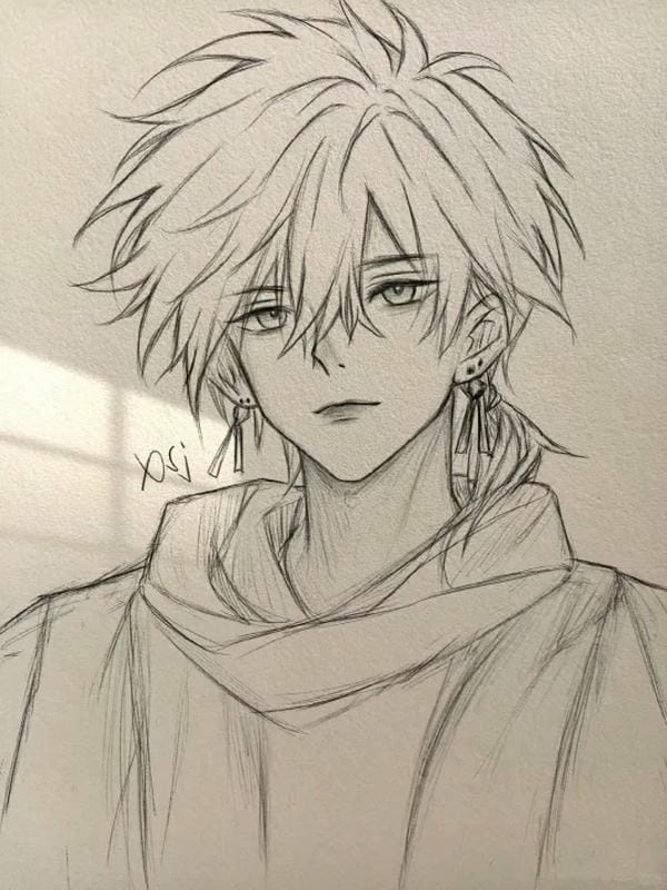 tranh vẽ anime nam 16