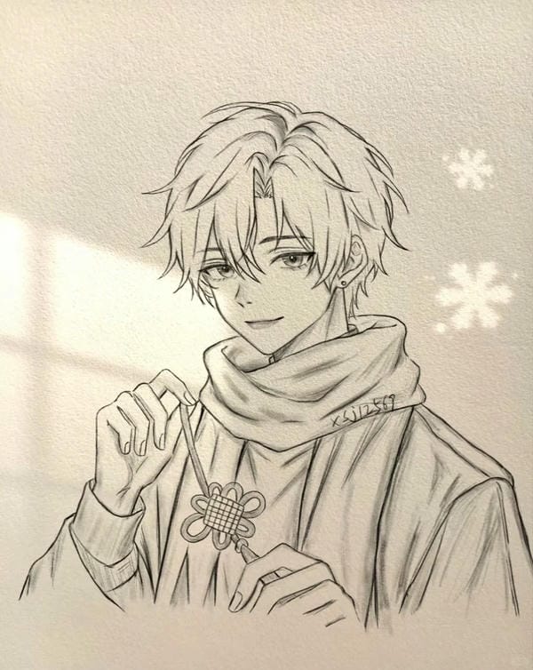 tranh vẽ anime nam 19