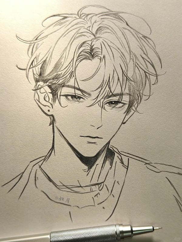 tranh vẽ anime nam 20