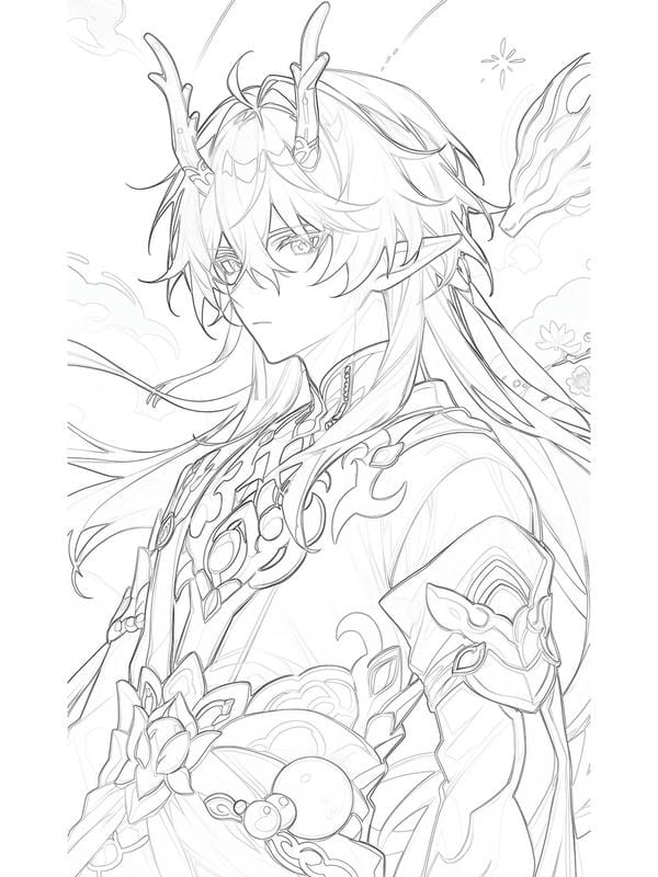 tranh vẽ anime nam 21