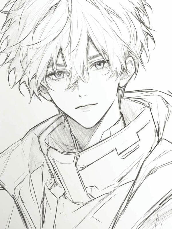 tranh vẽ anime nam 9