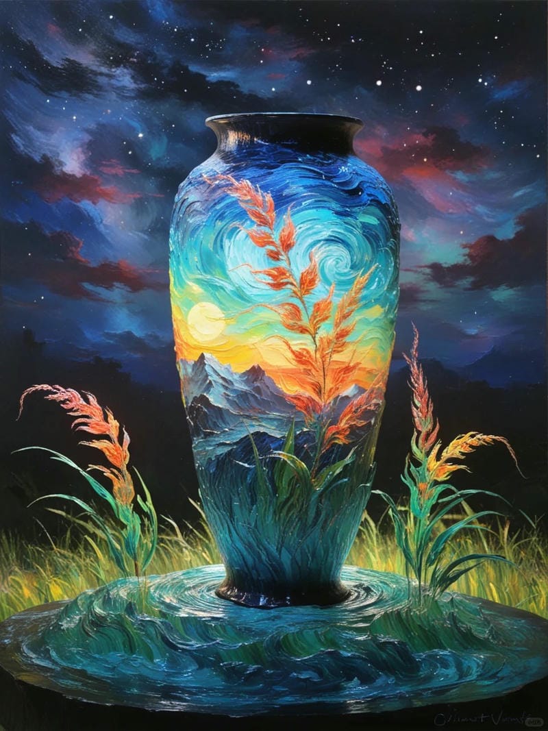 tranh vẽ bình hoa đơn giản 22