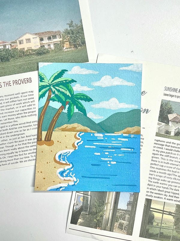 tranh vẽ cây dừa 22