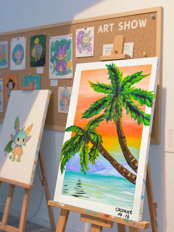 tranh vẽ cây dừa 24