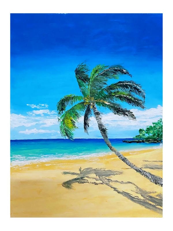 tranh vẽ cây dừa 28