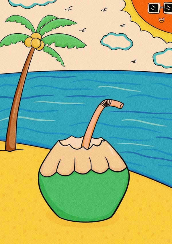 tranh vẽ cây dừa 7