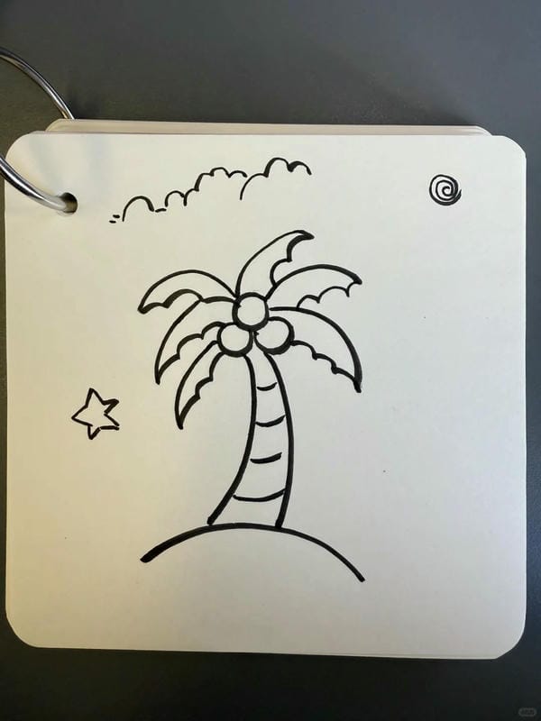 tranh vẽ cây dừa 8