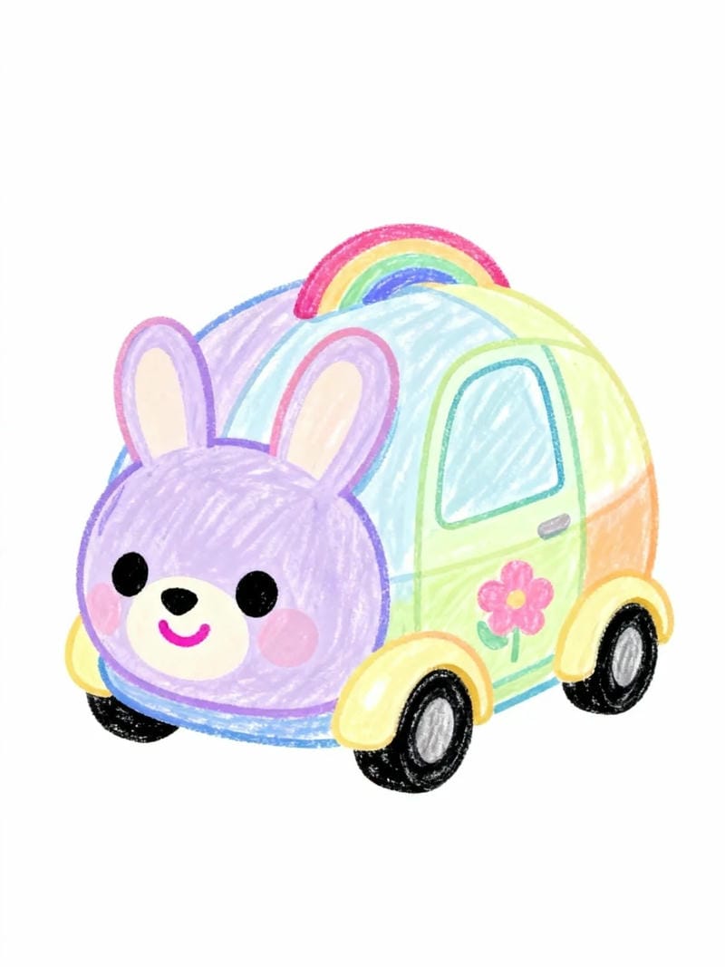 tranh vẽ chiếc ô tô mơ ước